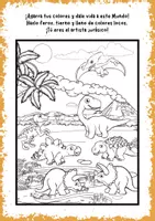 Vista previa - Interactivos - ¡Colorea y explora! Libro jurásico para niños de 3 a 6 años - página 2