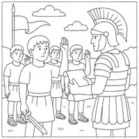Vorschau - Mal- und Bastelvorlagen - Römer Ausmalbilder (50 Malvorlagen) inkl. Stundenentwurf (PDF) - Seite 3