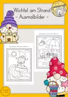 Vorschau - Mal- und Bastelvorlagen - Sommer Ausmalbilder Wichtel - Deckblatt