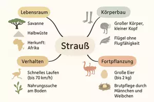 Vorschau - Arbeitsblätter - Lernposter + Arbeitsblätter zum Thema "Strauß" + Lösung & MP3 + Mindmap + Infografik - Seite 3