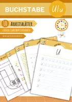 Vorschau - Arbeitsblätter - Buchstabe U Arbeitsblatt | Grundschrift - Deckblatt