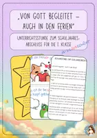 Vorschau - Stundenentwürfe - Religionsstunde zum Schuljahresabschluss (1. Klasse) - Deckblatt