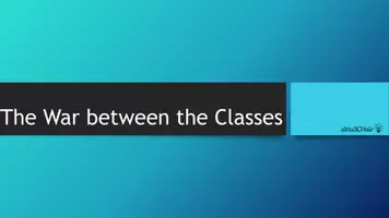 Vorschau - Unterrichtsreihen - The War between the Classes - Teaching Unit - Seite 1