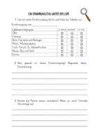 Vorschau - Arbeitsblätter - Fallbeispiele Ernährung - Ein Ernährungstag unter der Lupe 2-fach differenziert - Seite 1