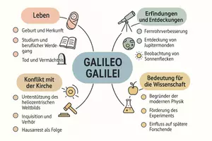 Vorschau - Arbeitsblätter - Lernposter + Arbeitsblätter zum Thema "Galileo Galilei" + Lösung & MP3 + Mindmap + Infografik - Seite 3