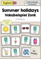Vorschau - Spiele - Summer holidays (Summer, Sommerferien) Vokabelspiel Zonk - Englisch - Deckblatt
