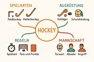 Vorschau - Arbeitsblätter - Lernposter + Arbeitsblätter zum Thema "Hockey" + Lösung & MP3 + Mindmap + Infografik - Seite 3