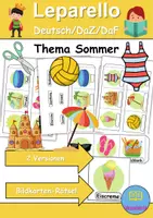 Vorschau - Spiele - Materialpaket - Schneiden Sommer - Feinmotorik - Wortschatz - Seite 1