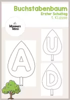 Vorschau - Arbeitsblätter - Buchstabenbaum - Blätter - 1. Schultag - Deckblatt