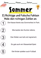 Vorschau - Mal- und Bastelvorlagen - Sommer Leseverstehen und Wortschatz - DaZ/DaF, Deutsch, Sachunterricht - Seite 3