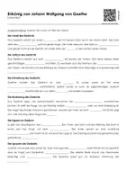 Vorschau - Arbeitsblätter - Erlkönig - Johann Wolfgang von Goethe (Übung + Material) - Seite 1