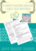 Vista previa - Hojas de trabajo - 5 Minute Practice English Small Talk Questions - Portada