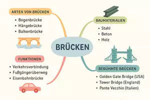 Vorschau - Arbeitsblätter - Lernposter + Arbeitsblätter zum Thema "Brücke" + Lösung & MP3 + Mindmap + Infografik - Seite 3