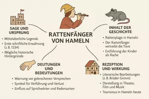 Vorschau - Arbeitsblätter - Lernposter + Arbeitsblatt "Rattenfänger von Hameln" + Onlineübung & MP3 + Mindmap + Infografik - Seite 2