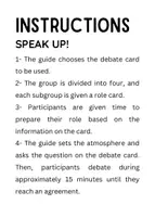 Vista previa - Juegos / Gamificación - Speak Up - Speaking Game for Teens/Adults - página 1