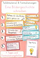 Vorschau - Präsentationen/Tafelbilder - Tafelmaterial & Formulierungen: Bildergeschichte schreiben - Deckblatt