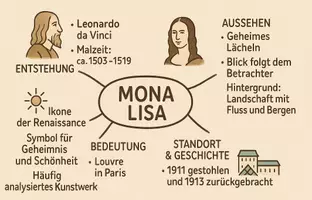 Vorschau - Arbeitsblätter - Lernposter + Arbeitsblatt "Mona Lisa" + Onlineübung & MP3 + Mindmap + Infografik - Seite 3