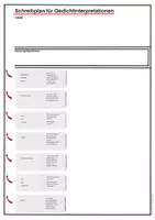 Vorschau - Arbeitsblätter - Schreibplan zur Gedichtinterpretation (Mittelstufe bis Oberstufe) - Seite 1