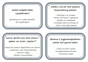 Vorschau - Stationenlernen - Quizkarten Immunsystem - Seite 2