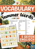 Vorschau - Arbeitsblätter - Vocabulary - Summer Words (Englisch) - Deckblatt