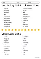 Vorschau - Arbeitsblätter - Vocabulary - Summer Words (Englisch) - Seite 3