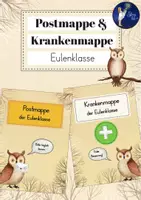 Vorschau - Mal- und Bastelvorlagen - Eulenklasse - Postmappe und Krankenmappe - Deckblatt