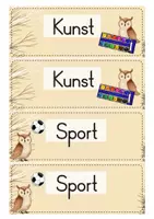 Vorschau - Mal- und Bastelvorlagen - Eulenklasse - Tagestransparenz (Stundenplan) - Seite 2