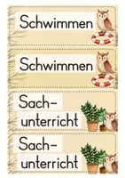 Vorschau - Mal- und Bastelvorlagen - Eulenklasse - Tagestransparenz (Stundenplan) - Seite 3