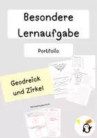 Vorschau - Klassenarbeiten - Besondere Lernaufgabe - Geodreieck und Zirkel - Deckblatt