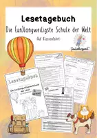 Vorschau - Arbeitsblätter - Lesetagebuch zur Klassenlektüre: Die (un)langweiligste Schule der Welt - Deckblatt