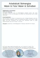 Vorschau - Arbeitsblätter - Bohnentagebuch Foto Arbeitsblatt - Seite 1