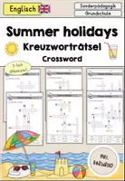 Vorschau - Arbeitsblätter - Summer holidays (Sommerferien, Summer) Kreuzworträtsel Arbeitsblatt - Englisch - Deckblatt