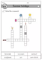 Vorschau - Arbeitsblätter - Summer holidays (Sommerferien, Summer) Kreuzworträtsel Arbeitsblatt - Englisch - Seite 2