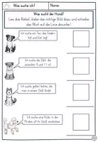 Vorschau - Arbeitsblätter - Was suche ich? Wörter mit Dehnungs-h stummes h Deutsch 3. Klasse - Seite 1