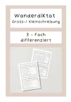 Vorschau - Arbeitsblätter - Gross- / Kleinschreibung Wanderdiktat - Seite 1