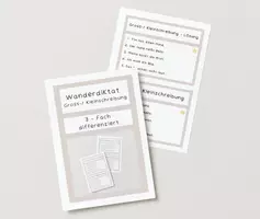Vorschau - Arbeitsblätter - Gross- / Kleinschreibung Wanderdiktat - Deckblatt