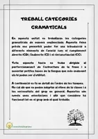 Vista previa - Tarjetas / Manipulativos - TEMPORALIZACIÓN TRABAJO CATEGORIAS GRAMATICALES - página 1