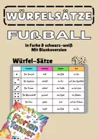 Vorschau - Arbeitsblätter - Würfelsätze Fußball – Satzbau spielerisch üben - Deckblatt