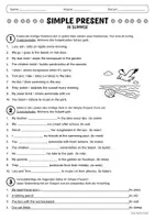 Vorschau - Arbeitsblätter - Simple Present - In Summer (Englisch) - Seite 1