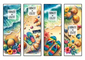 Vorschau - Mal- und Bastelvorlagen - Lesezeichen - Feriengrüße zu den Sommerferien - Seite 2