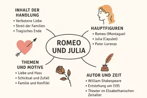 Vorschau - Arbeitsblätter - Lernposter + AB mit Fragen zum Thema "Romeo und Julia" + Lösungsblatt + Mindmap + Infografik - Seite 3
