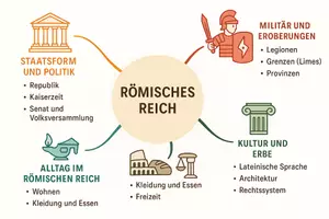 Vorschau - Arbeitsblätter - Lernposter + Arbeitsblätter zum Thema "Römisches Reich" + Lösung & MP3 + Mindmap + Infografik - Seite 3