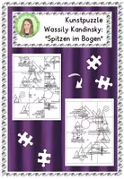 Vorschau - Mal- und Bastelvorlagen - Wassily Kandinsky: "Spitzen im Bogen" - Kunstwerk puzzeln - Deckblatt
