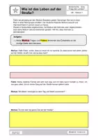 Vorschau - Arbeitsblätter - Wie ist das Leben auf der Straße? Gesamte Unterrichtsstunde - Deckblatt