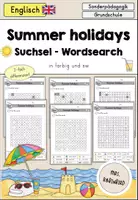 Vorschau - Arbeitsblätter - Summer holidays (Summer, Sommerferien) Suchsel Arbeitsblatt - Englisch - Deckblatt