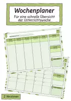 Vorschau - Lehrpläne/Lehrermaterial - Wochenplaner - Eine schnelle Übersicht der Unterrichtswoche - Deckblatt