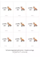 Vorschau - Anderer Materialtyp - Schokoriegel Vorlage Fuchs Motivation - Deckblatt