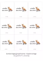Vorschau - Anderer Materialtyp - Schokoriegel Vorlage Fuchs Motivation - Seite 1
