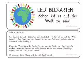 Vorschau - Präsentationen/Tafelbilder - Lied-Bildkarten: Schön ist es auf der Welt zu sein - Seite 2