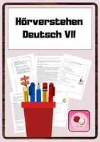 Vorschau - Arbeitsblätter - Hörverstehen Deutsch / Hörtext / Zuhören / Prüfungsvorbereitung - Deckblatt
